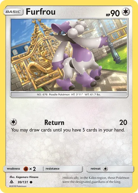 Furfrou, Pokémon card FLI 99 — Forbidden Light set