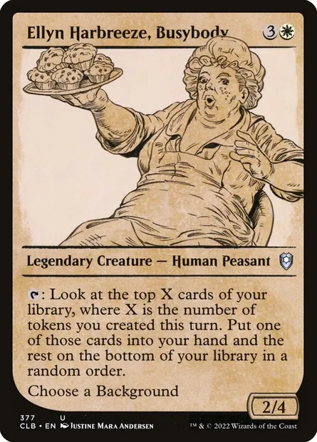 Ellyn Harbreeze, Busybody, Magic card CLB 377 — Commander Legends: Battle for Baldur's Gate set