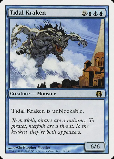 Tidal Kraken, Magic card 8ED 108 — Eighth Edition set
