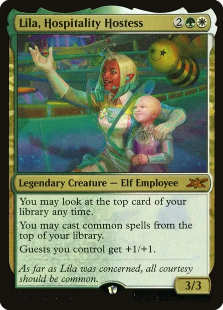 Lila, Hospitality Hostess, Magic card UNF 456 — Unfinity set