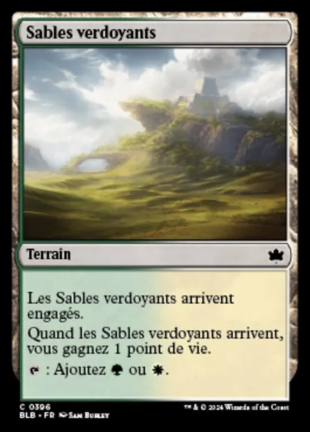 Sables verdoyants, carte Magic BLB 396 — extension Bloomburrow
