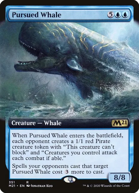 Pursued Whale, Magic card M21 351 — Core Set 2021 set