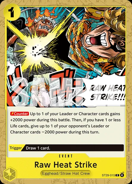 Raw Heat Strike, One Piece card ST29-015 — Egghead set