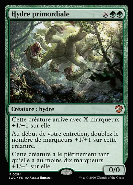 Hydre primordiale, carte Magic SOC 284 — extension Secrets of Strixhaven Commander