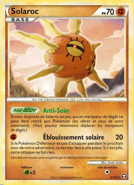 Solaroc, carte Pokémon TM 9 — extension Triomphant