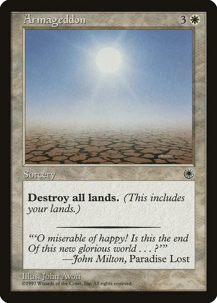 Armageddon, Magic card POR 5 — Portal set