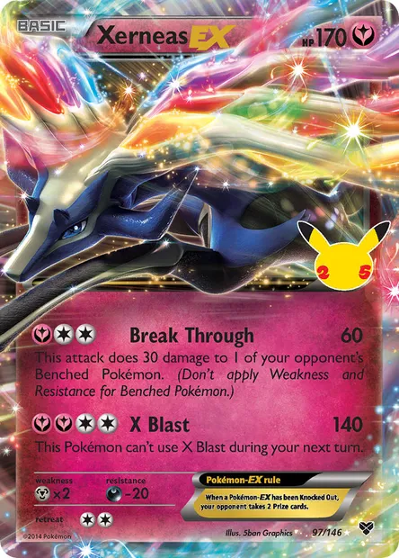 Xerneas EX, Pokémon card CEL CC023 — Celebrations set