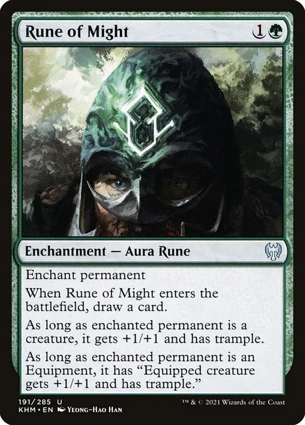 Rune of Might, Magic card KHM 191 — Kaldheim set