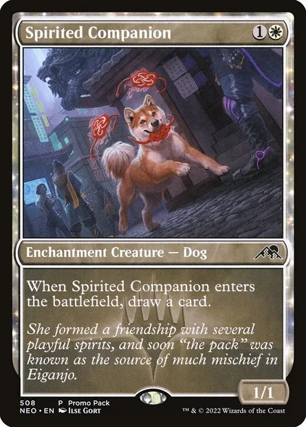 Spirited Companion, Magic card NEO 508 — Kamigawa: Neon Dynasty set