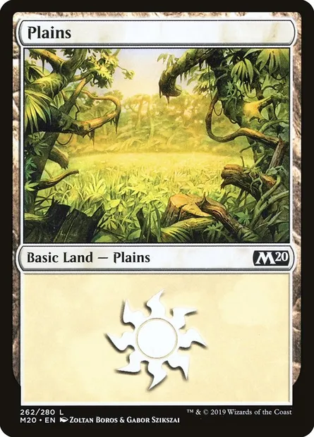 Plains, Magic card M20 262 — Core Set 2020 set
