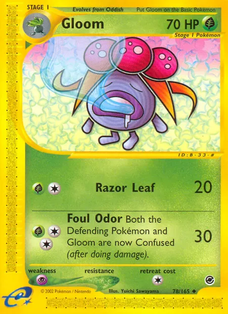 Gloom, Pokémon card EX 78 — Expedition Base Set set