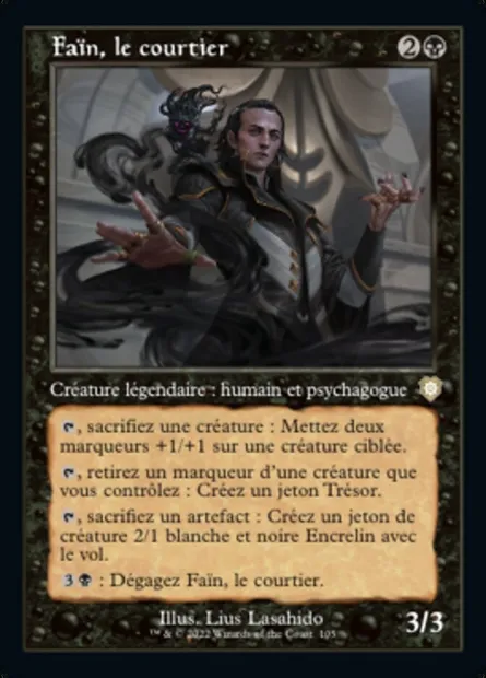 Faïn, le courtier, carte Magic BRC 105 — extension The Brothers' War Commander