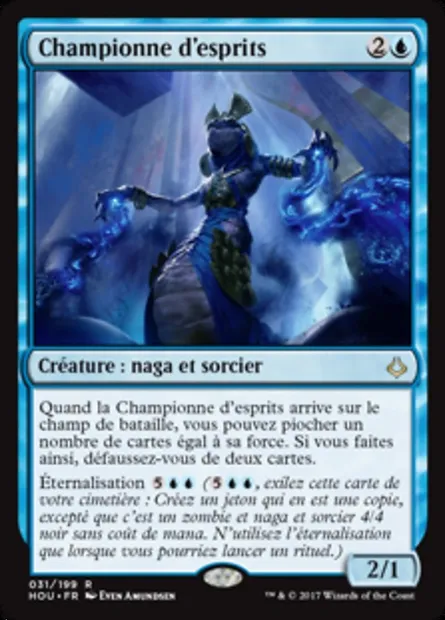 Championne d'esprits, carte Magic HOU 31 — extension L’âge de la destruction