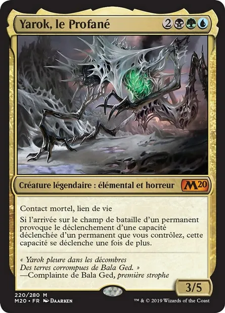 Yarok, le Profané, carte Magic M20 220 — extension Core Set 2020