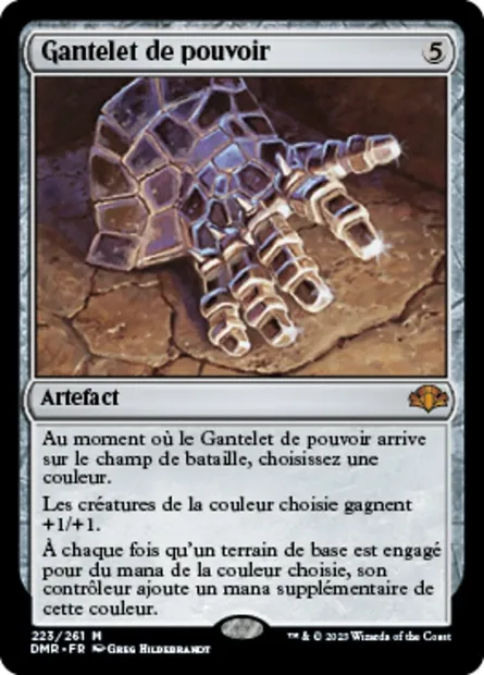 Gantelet de pouvoir, carte Magic DMR 223 — extension Dominaria Remastered