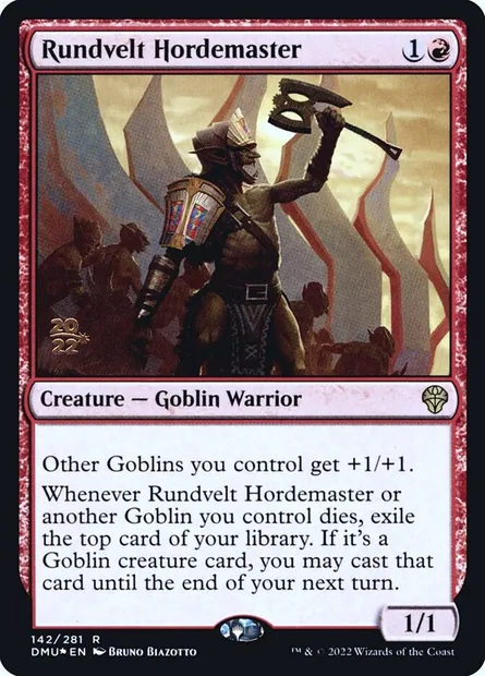 Rundvelt Hordemaster, Magic card PDMU 142s — Dominaria United Promos set