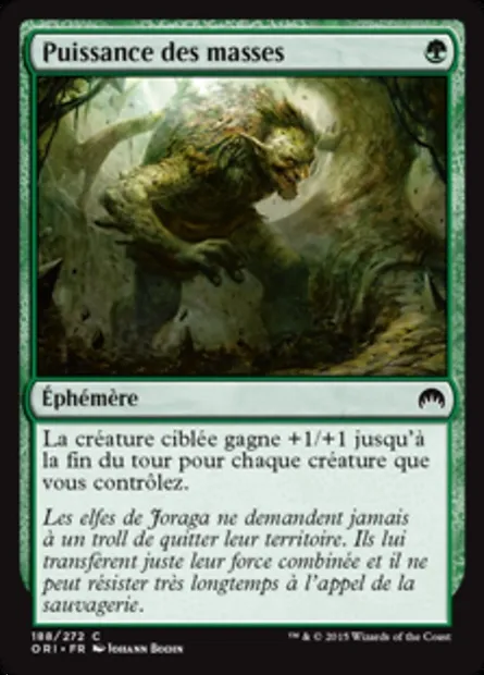 Puissance des masses, carte Magic ORI 188 — extension Magic Origines