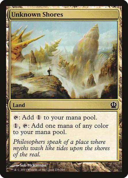 Unknown Shores, Magic card THS 229 — Theros set