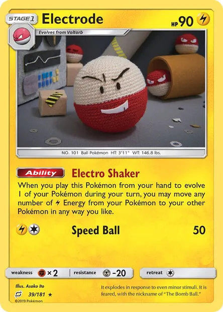 Electrode, Pokémon card TEU 39 — Team Up set