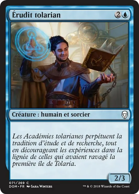 Érudit tolarian, carte Magic DOM 71 — extension Dominaria