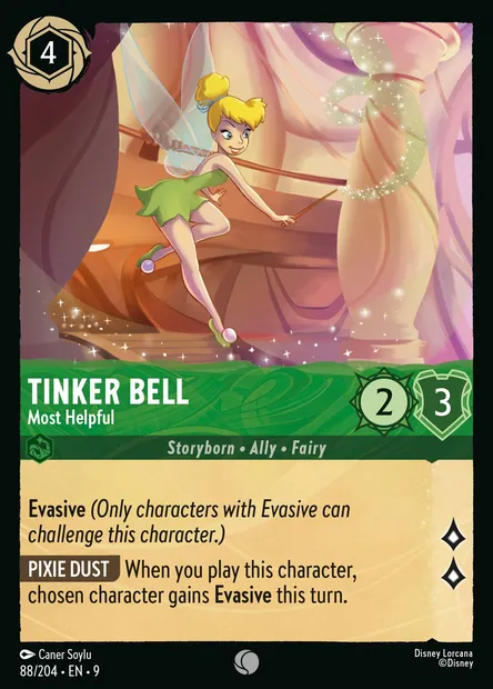 Tinker Bell - Most Helpful, Disney Lorcana card CH9-088 — Fabled set
