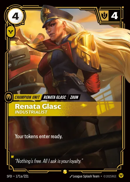 Renata Glasc, Riftbound card SFD 171a — Spiritforged set