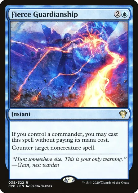 Fierce Guardianship, Magic card C20 35 — Commander 2020 set