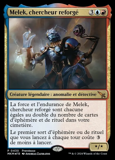 Melek, chercheur reforgé, carte Magic MKM 430 — extension Murders at Karlov Manor
