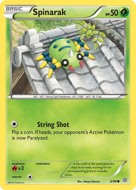 Spinarak, Pokémon card AOR 5 — Ancient Origins set