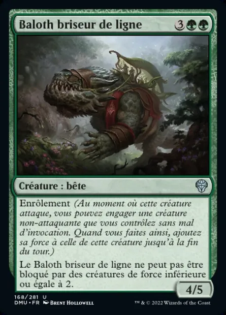 Baloth briseur de ligne, carte Magic DMU 168 — extension Dominaria Uni