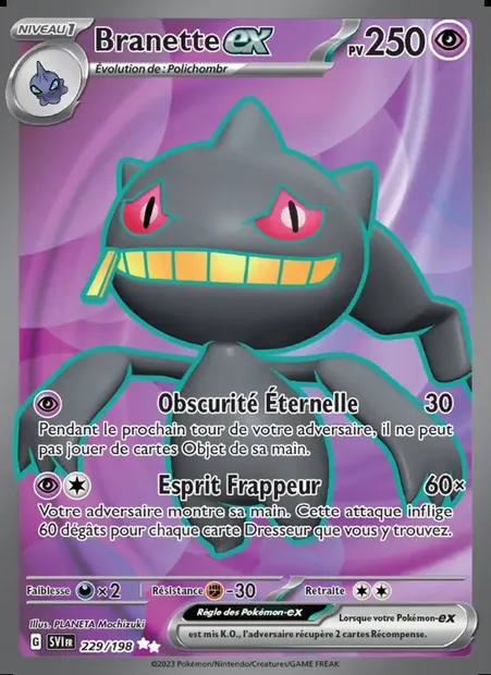 Branette-ex, carte Pokémon SVI 229 — extension Écarlate et Violet