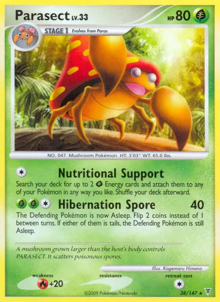Parasect, Pokémon card SV 38 — Supreme Victors set