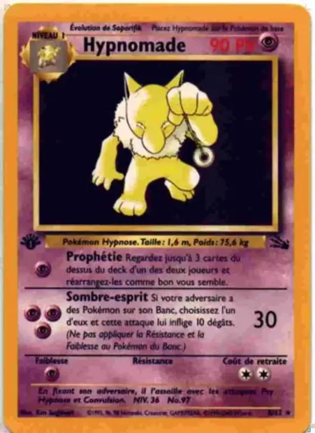 Hypnomade, carte Pokémon FO 8 — extension Fossile