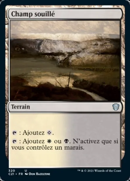 Champ souillé, carte Magic C21 320 — extension Commander 2021