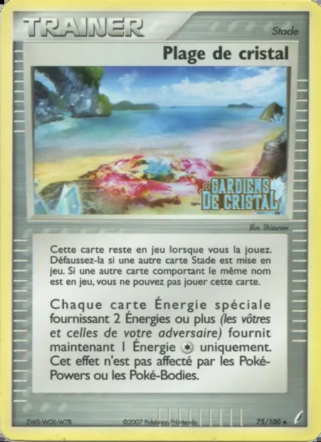 Plage de cristal, carte Pokémon CG 75 — extension EX Gardiens de Cristal