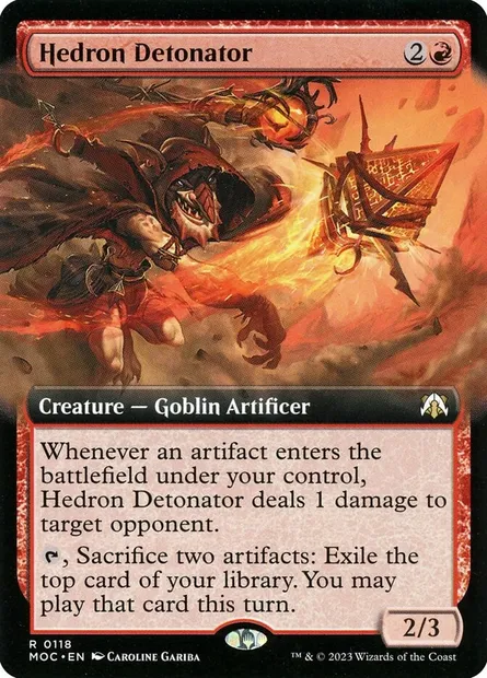 Hedron Detonator, Magic card MOC 118 — March of the Machine Commander set