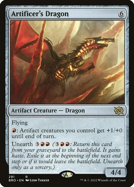 Artificer's Dragon, Magic card BRO 291 — The Brothers' War set