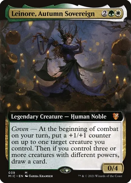 Leinore, Autumn Sovereign, Magic card MIC 39 — Midnight Hunt Commander set