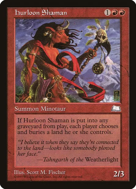 Shamane de l'Hurloon, carte Magic WTH 108 — extension Aquilon