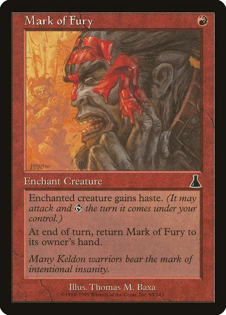 Marque de la Fureur, carte Magic UDS 93 — extension Destinée d'Urza