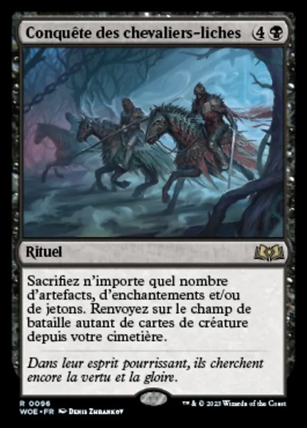 Conquête des chevaliers-liches, carte Magic WOE 96 — extension Wilds of Eldraine