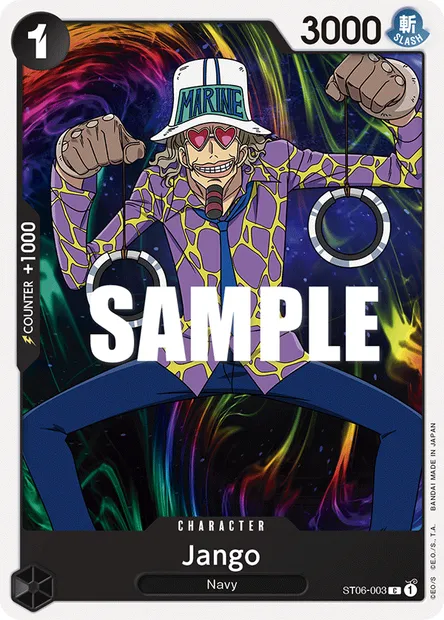 Jango, One Piece card ST06-003 — Absolute Justice set