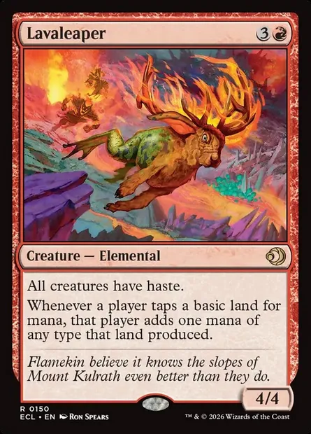 Lavaleaper, Magic card ECL 150 — Lorwyn Eclipsed set