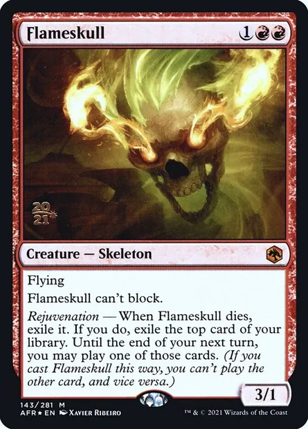 Crânefeu, carte Magic PAFR 143s — extension Adventures in the Forgotten Realms Promos
