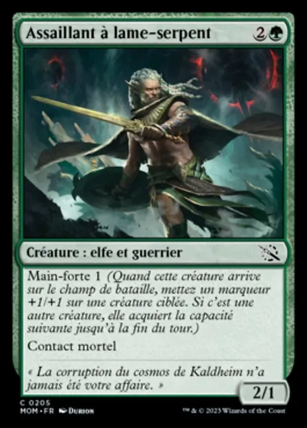 Assaillant à lame-serpent, carte Magic MOM 205 — extension L'invasion des machines