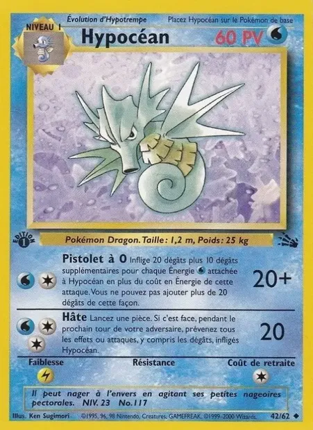 Hypocéan, carte Pokémon FO 42 — extension Fossile