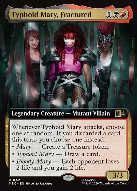 Typhoid Mary, Fractured, Magic card MSC 421 — Marvel Super Heroes Commander set