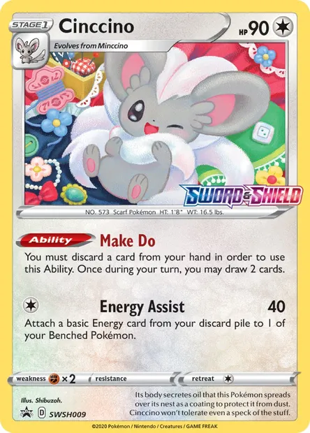 Cinccino, Pokémon card SWSH 009 — SWSH Black Star Promos set