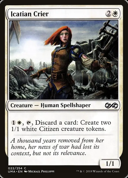Icatian Crier, Magic card UMA 22 — Ultimate Masters set