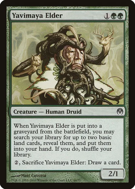 Yavimaya Elder, Magic card DDE 44 — Duel Decks: Phyrexia vs. the Coalition set
